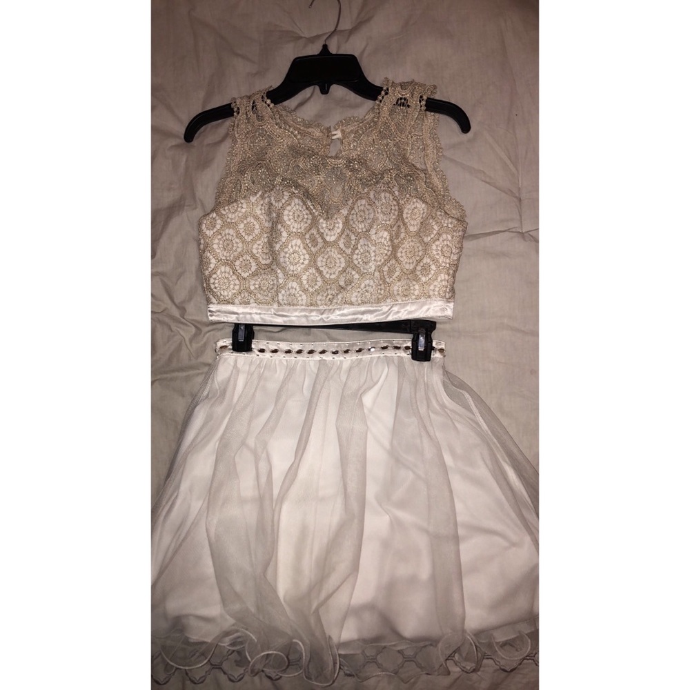Two Piece Short Dress Homecoming Dress